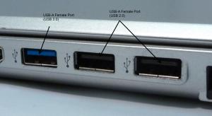 Ports USB 3 et USB 2