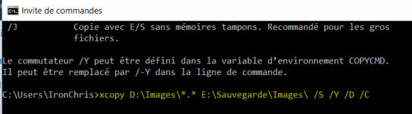 XCopy exemple