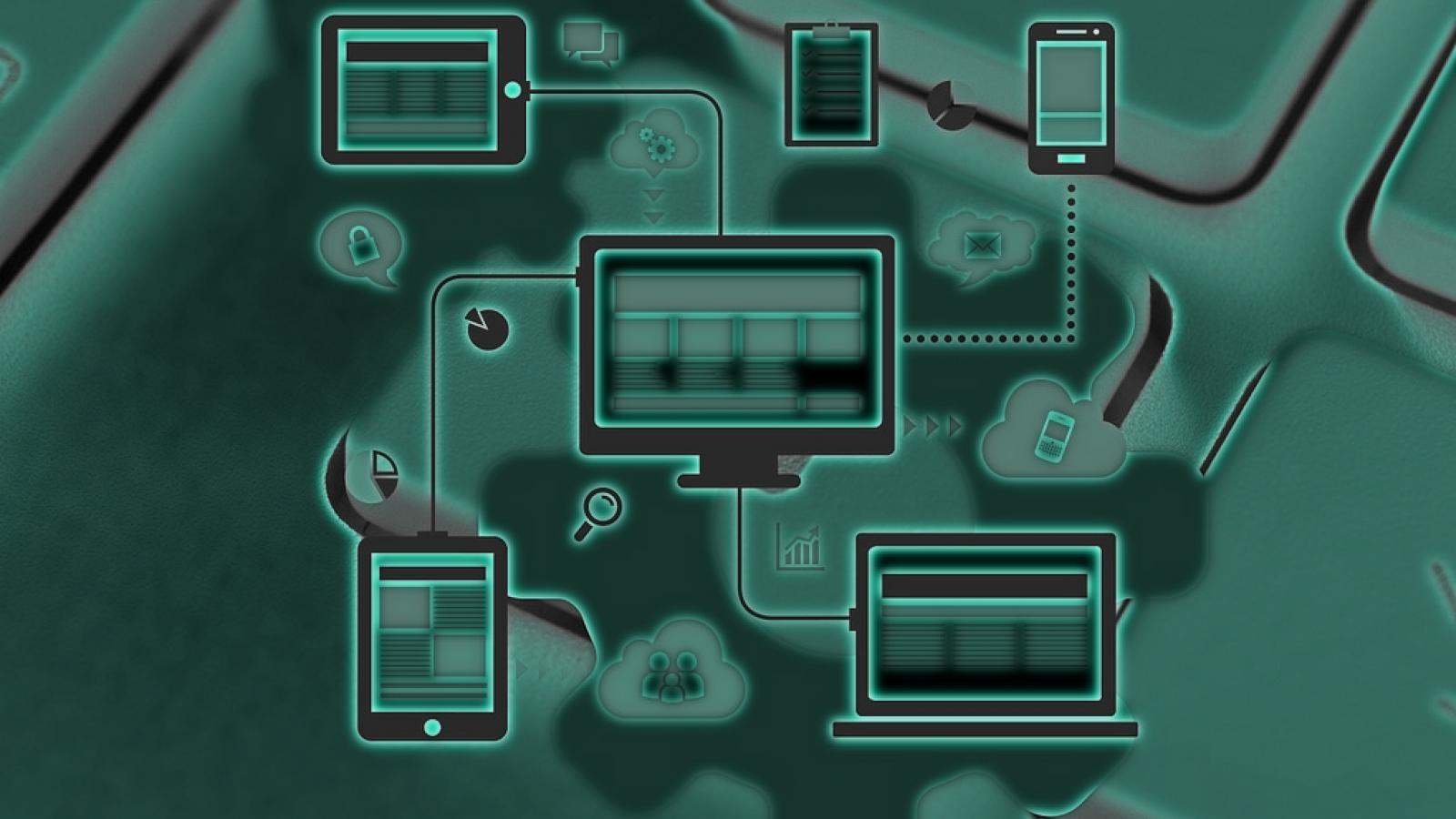 Informatique vert pastel